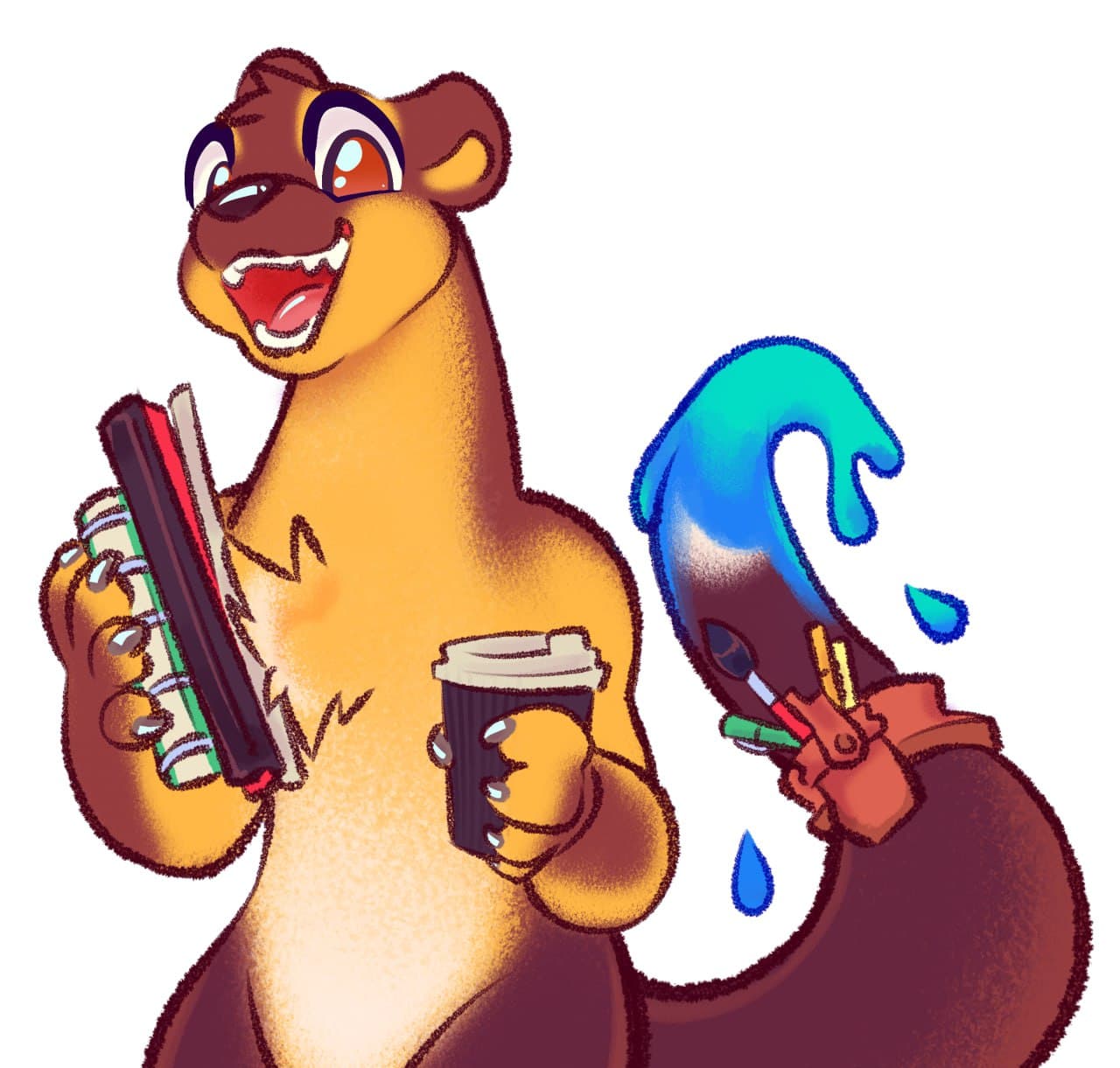 Carniart Early Ref - Erika 'Carnival' Vasos's artwork of Rakali, the MFMM Mascot