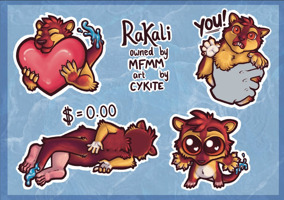 Cykite Stickers - Cykite's artwork of Rakali, the MFMM Mascot