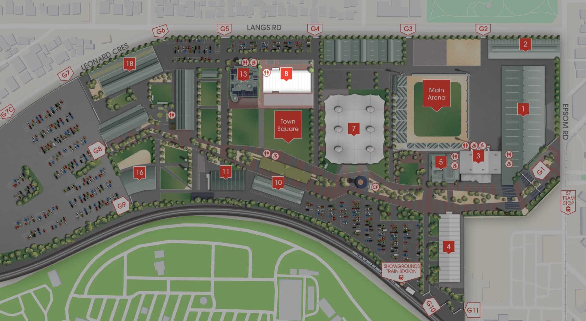 Melbourne Showgrounds Map